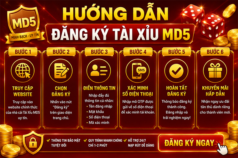 Hướng dẫn đăng ký Tài Xỉu MD5