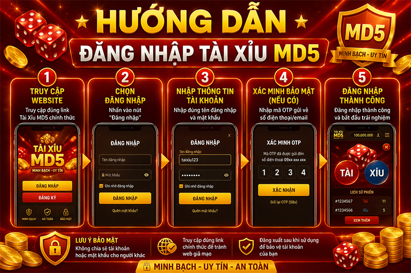 Hướng dẫn đăng nhập Tài Xỉu MD5